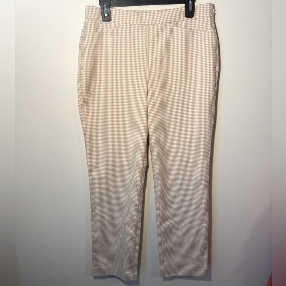 Loft Sutton Gingham Pants  SIZE 8